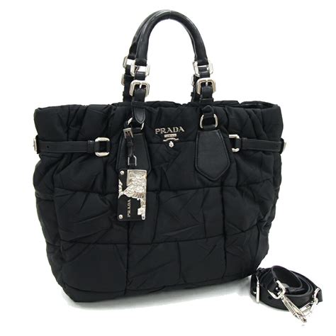 Black Nylon and leather shoulder bag 